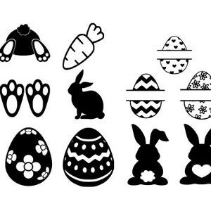 Easter SVG bunny SVG Easter egg  svg Easter bundle SVG