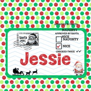 Baixar capa de barra de chocolate digital Nice List, 2 cópias coloridas, vem em branco para personalização