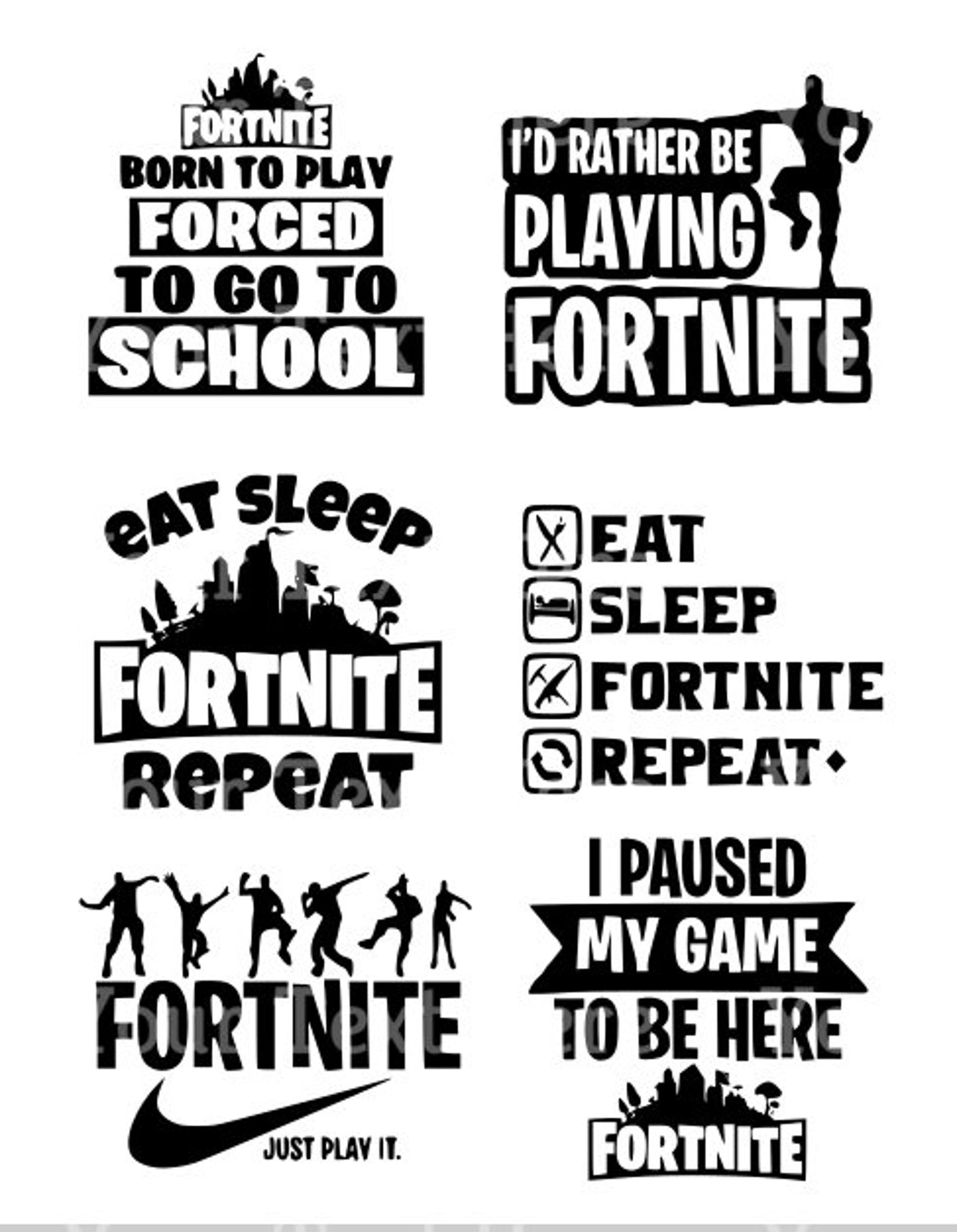 Download Fortnight SVG fortnight sayings bundle Gaming SVG bundle ...