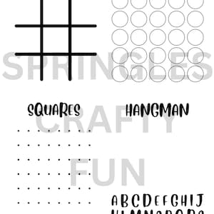 4 Spelbord SVG | 2 gratis sjablonen | Boter-kaas-en-eieren | Hangman | Vierkantjes | 4 Een Rij | Digitale download | Aangepast ontwerp silhouet | Cricut | SVG