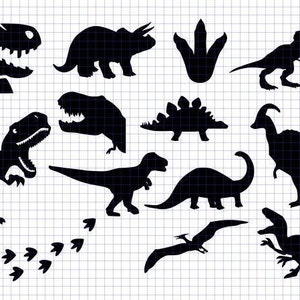 Dinosaur svg bundle, dinosaur clip art, dinosaur silhouette, cutting files for cricut and silhouette, SVG,PNG, DXF