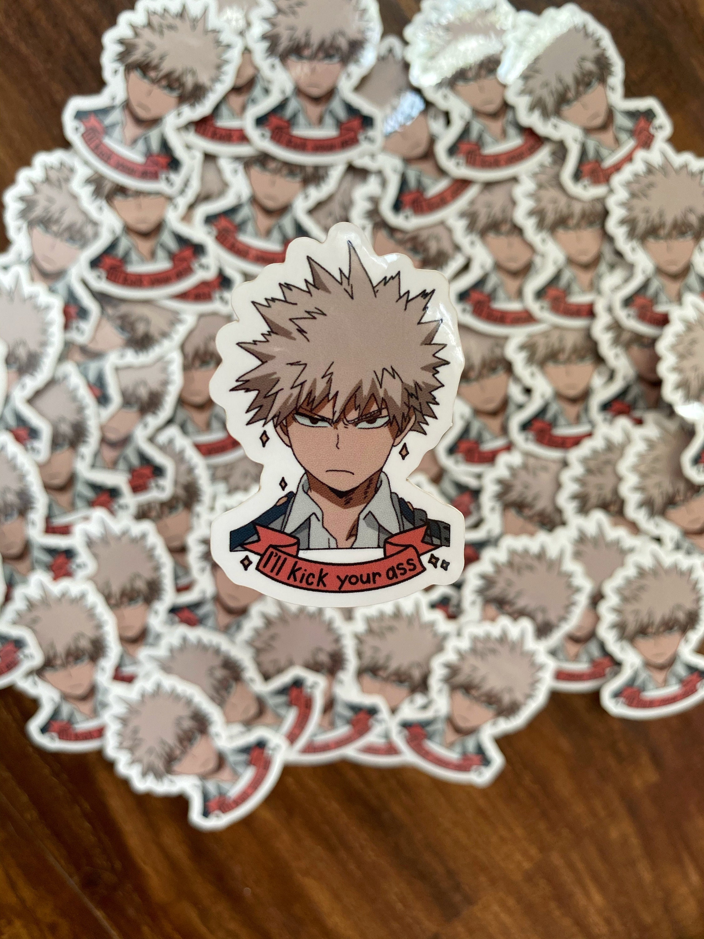Bakugou's I'll Kick Your Ass! | Laptop and iPhone Sticker
