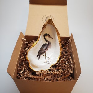 Oyster Shell Dish- Black Headed Heron