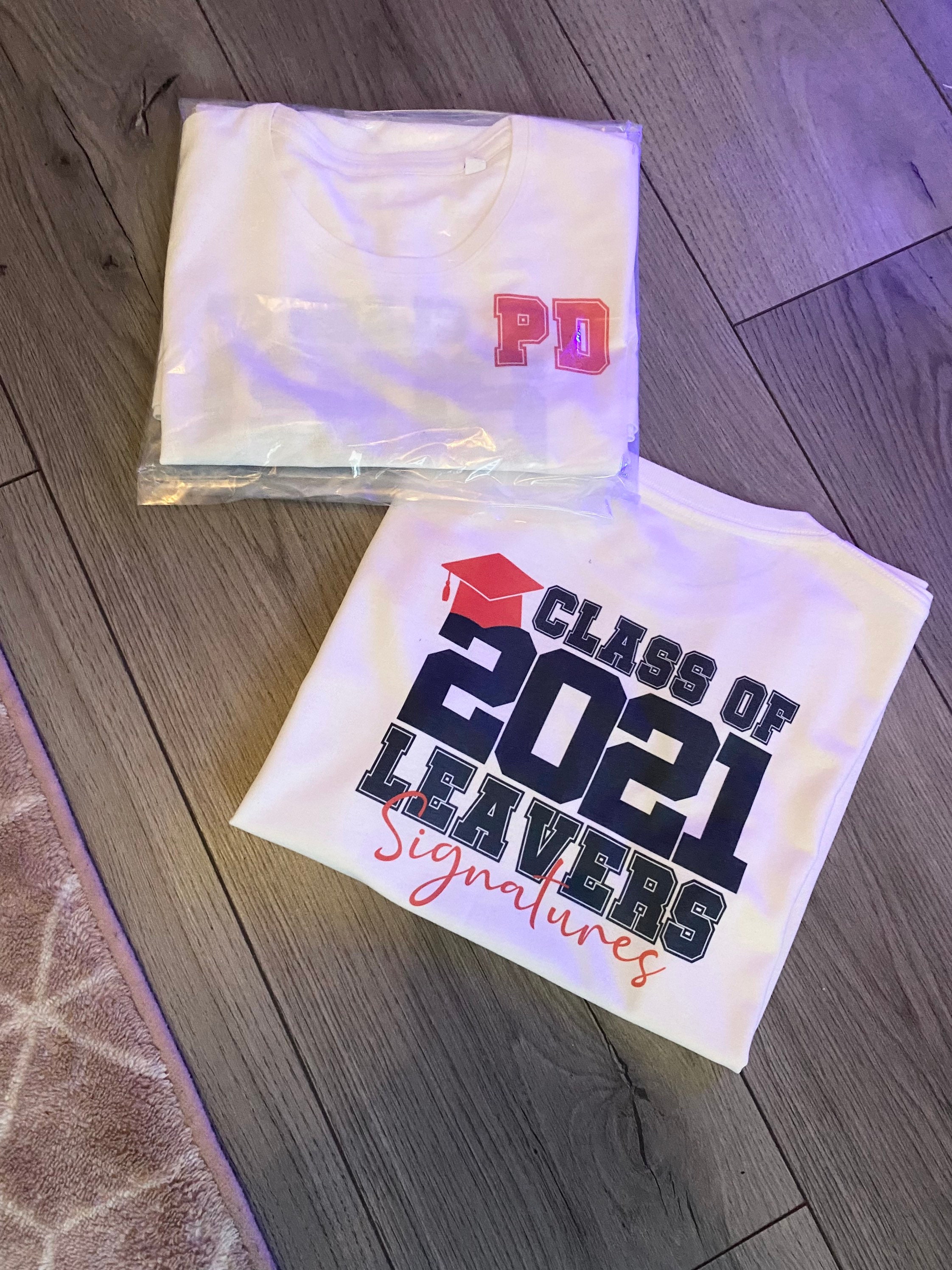 Personalised School Leavers Tshirt Leavers signature 2021 Etsy