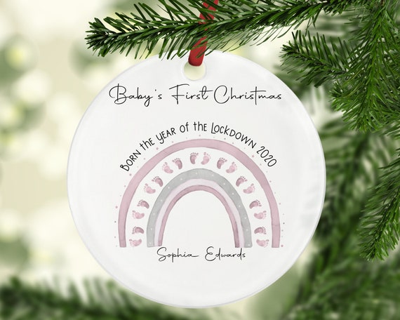 Baby First 1st Christmas Noël Babiole Arbre Décoration Cadeau Souvenir Lockdown 2020