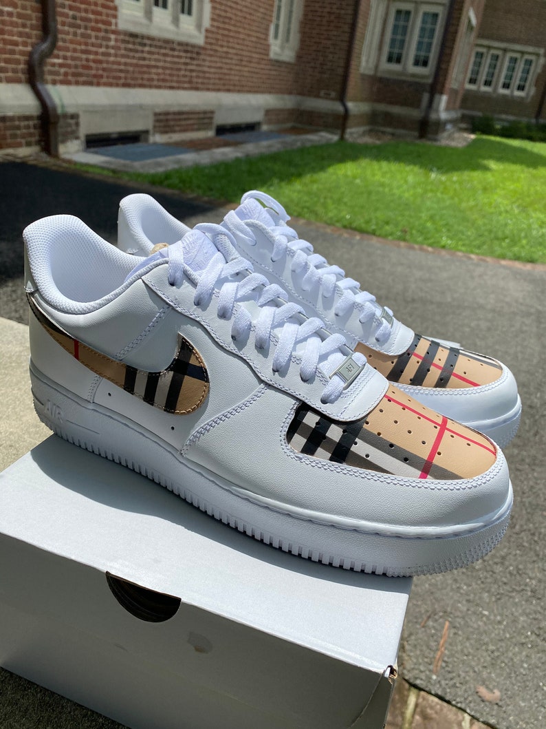 custom air forces burberry