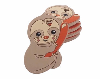 sloth silicone teether