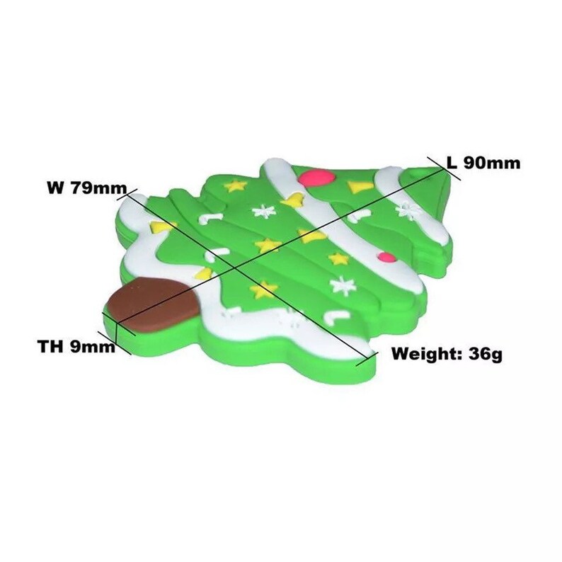 BPA Free Silicone Christmas Tree TeetherPendant