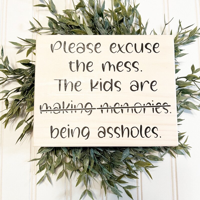 Messy House Sign - Etsy