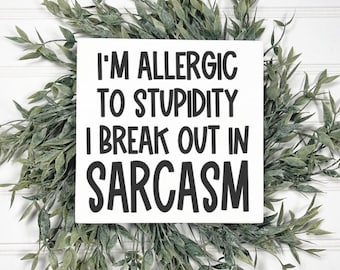 Sarcastic Mini Wood Sign, Funny Desk Decor, Humor Gift