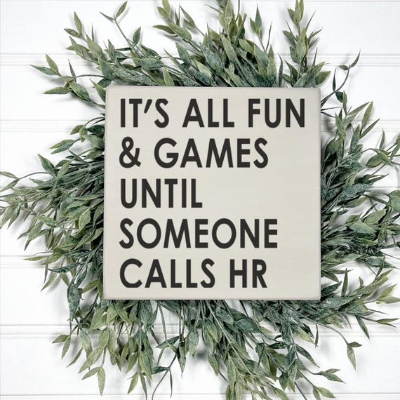 Funny HR Office Decor Sign, Workplace Humor Gift