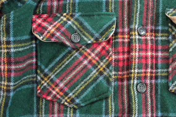 VINTAGE 1960s WOOLRICH Plaid Jacket Button Down, … - image 8