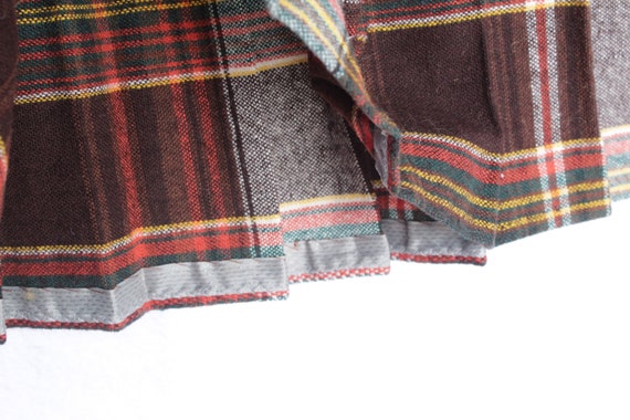 70s Vintage Tartan Plaid Wool Skirt, wrap around … - image 8