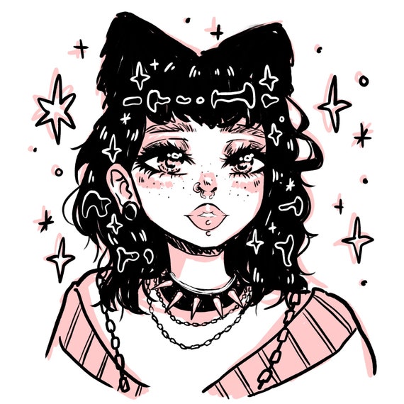 Custom Cute Anime Sketch from Your Face Art Commission
