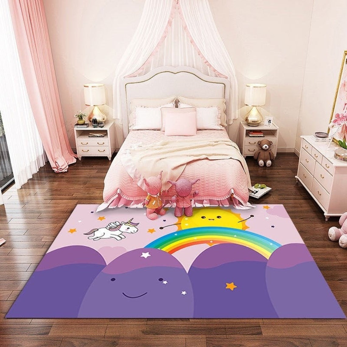Custom Baby Girl Rug Unicorn Rug Unicorn Area Rug Decor Etsy