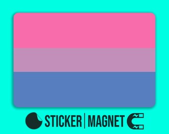 Waving Flag Bisexual Pride Flag Decal Bi Pride Flag Layered Vinyl Sticker Smooth Flag Colour Bar