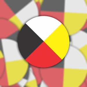 Medicine Wheel Sticker or Magnet - Waterproof Vinyl Sticker or Magnet | Four Directions | Laptop Notebook Window Car Bumper Decal