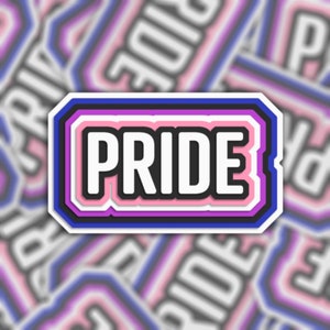 Autocollant de fierté géométrique Genderfluid - Autocollant de drapeau de fierté en vinyle imperméable découpé | LGBTQ+ | Fluide de genre | Fluide de genre
