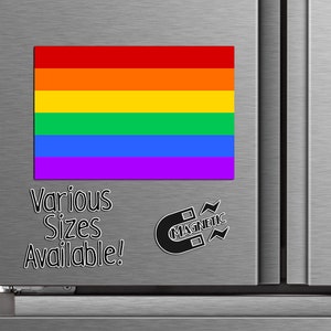 Rainbow Pride Flag Sticker or Magnet Die Cut Waterproof | Etsy