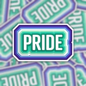 MLM Gay Male geometrische trots sticker of magneet - gestanst waterdichte vinyl trots vlag sticker | | Koelkastmagneet | LGBTQ+