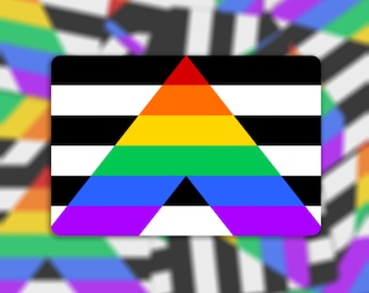 Straight Ally Pride Flag Sticker or Magnet | Waterproof Vinyl Stickers Magnets | LGBTQ+ Heterosexual Allies | Anti Homophobia | Gay Alliance