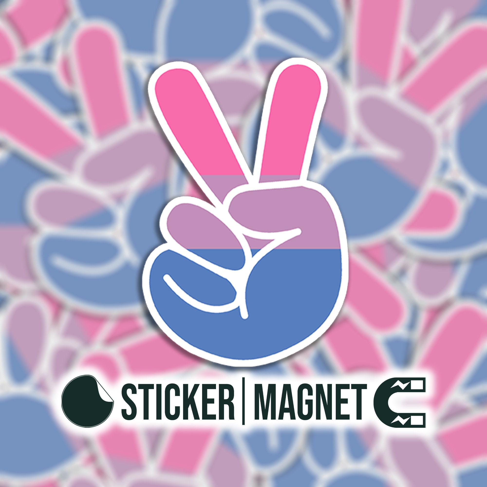 Materials Papercraft LGBTQ+ Bi Pride Sticker or Bi Pride Flag