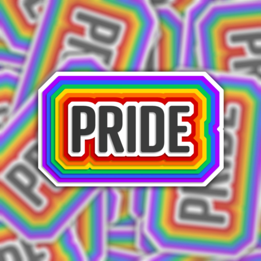 Rainbow Geometric Pride Flag Sticker or Magnet - Die Cut Vinyl ...