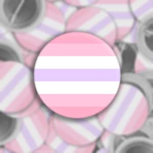Bandera del Orgullo Pomosexual / Botón Pinback de 1,5&quot; / LGBTQ+ / Botón Pinback de 1,5 pulgadas / Pin