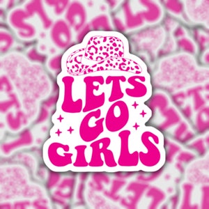 Allons-y les filles | Autocollant imperméable en vinyle | Sticker pour bouteille d'eau pour ordinateur portable Shania Twain, musique country | Allons-y les filles | Cadeau