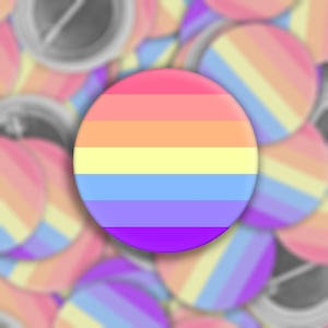Bandera del Orgullo Xenogender / Botón de 1.5&quot; / LGBTQ+ / Botón Pinback / No Binario / Xeno Género Xeno-Género