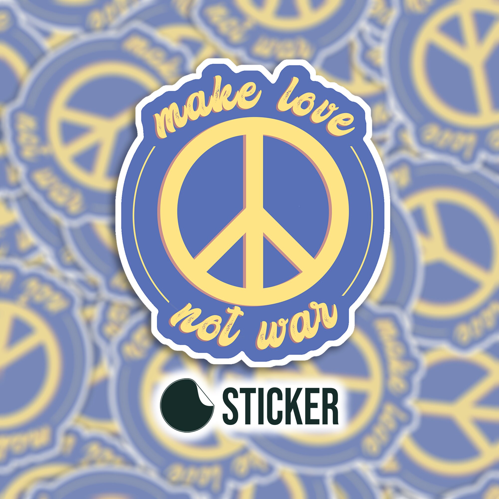 Make Love Not War Sticker Die Cut Vinyl Waterproof Sticker Etsy Canada