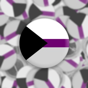 Demi Pride Flag | 1.5&quot; Button Set | LGBTQ+ | Pinback Button | Demisexual Pride Flag | Pin