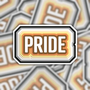 Bear Geometric Pride Sticker - Die Cut Vinyl Pride Flag Waterproof Sticker | LGBTQ+