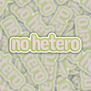 no hetero sticker - Die Cut Waterproof Vinyl Sticker
