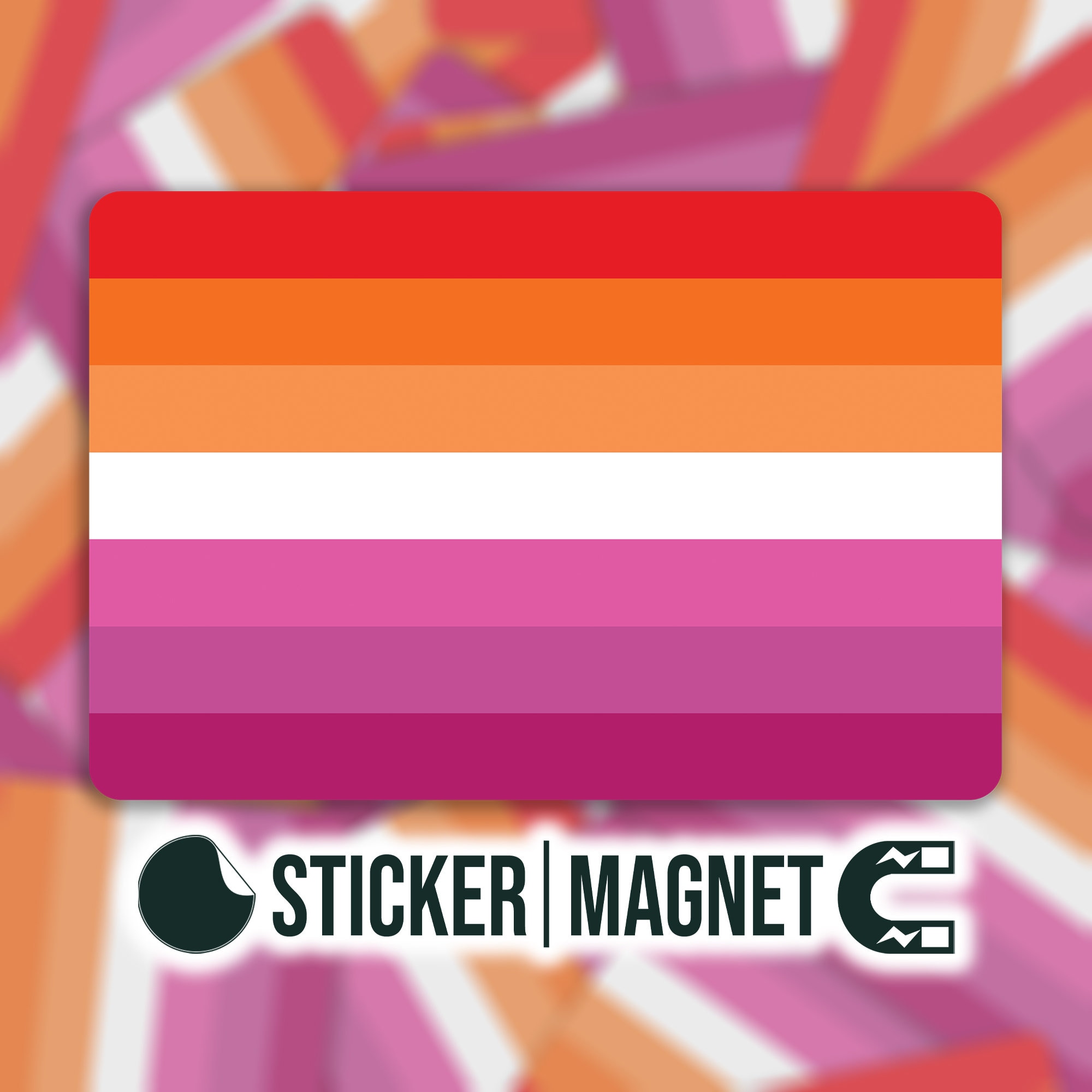 Lesbian Pride Flag Sticker or Magnet Die Cut Vinyl - Etsy