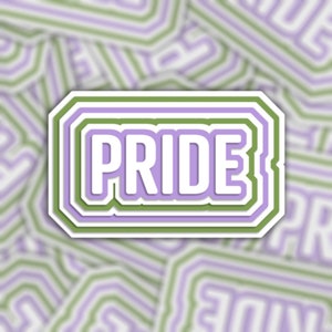 Autocollant de fierté géométrique Genderqueer - Autocollant imperméable à l’eau de drapeau de fierté en vinyle découpé | LGBTQ+ | Genre queer | Genre-queer
