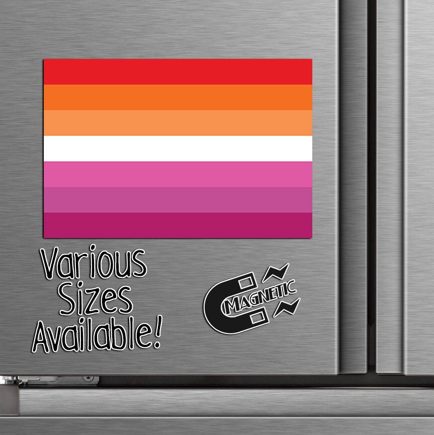 Lesbian Pride Flag Sticker or Magnet Die Cut Vinyl - Etsy