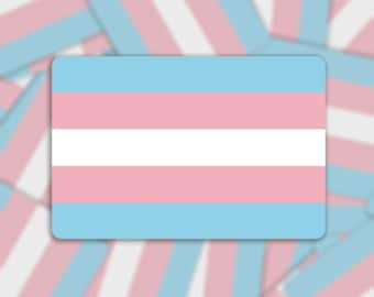 Trans Pride Flag Sticker or Magnet - Die Cut Waterproof Vinyl Sticker or Magnet | LGBTQ+