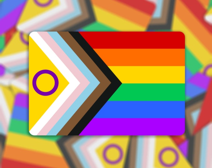 Progress Intersex Inclusive Pride Flag Waterproof Vinyl Sticker ...