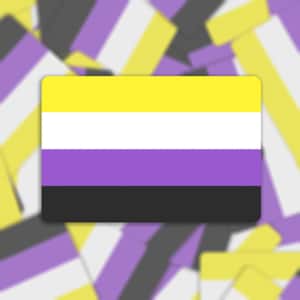 Non Binary Pride Flag Sticker or Magnet - Die Cut Vinyl Waterproof Sticker | LGBTQ+ | Nonbinary | Enby Pride Flag | NB | Fridge Magnet