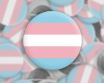 Trans Pride Flag | 1.5" Button Set | LGBTQ+ | Pinback Button | Transgender Pride Flag | 1.5 Inch Pinback Button | Trans Gender Trans-Gender