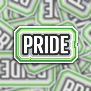Autocollant de fierté géométrique aromantique - Autocollant imperméable à l’eau de drapeau de fierté en vinyle découpé | LGBTQ+ | Un romantique