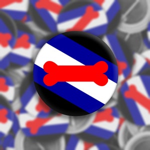 Puppy Pride Flag | 1.5&quot; Button | LGBTQ+ | Pinback Button | 1.5 Inch | Pin