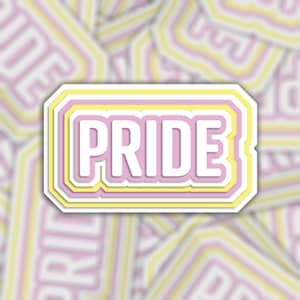 Autocollant de fierté géométrique Twink - Autocollant imperméable à l’eau de drapeau de fierté en vinyle découpé | LGBTQ+