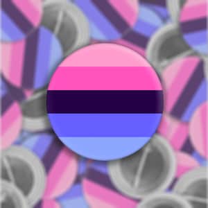 Omnisexual Pride Flag | 1.5&quot; Button | LGBTQ+ | Pinback Button | 1.5 Inch | Pin