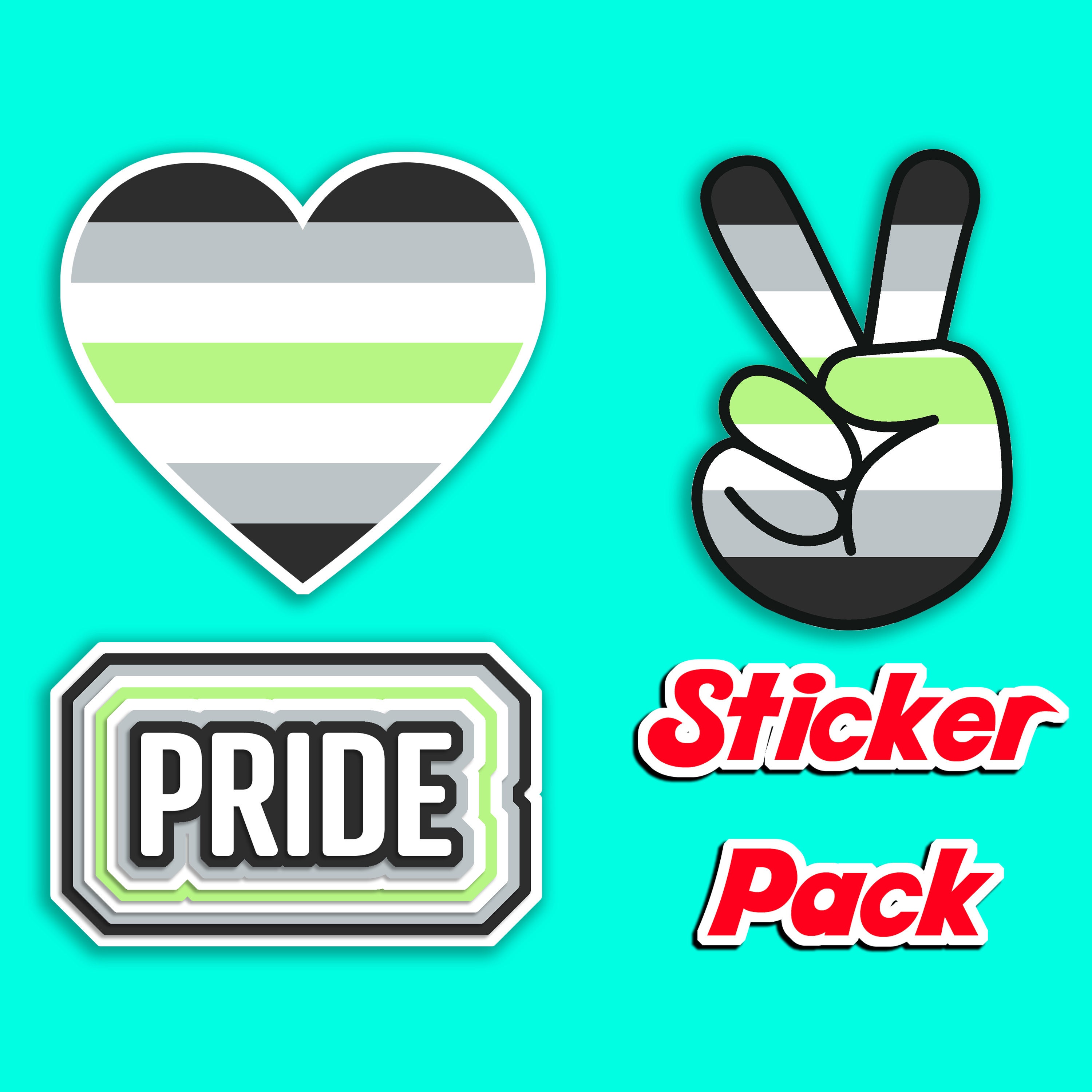 Agender Pride Sticker Die Cut Vinyl Pride Flag Waterproof Etsy