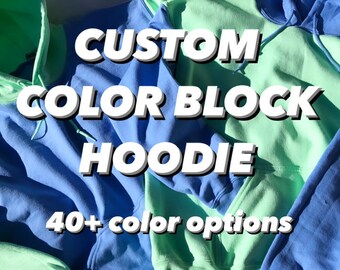 custom colorblock hoodie