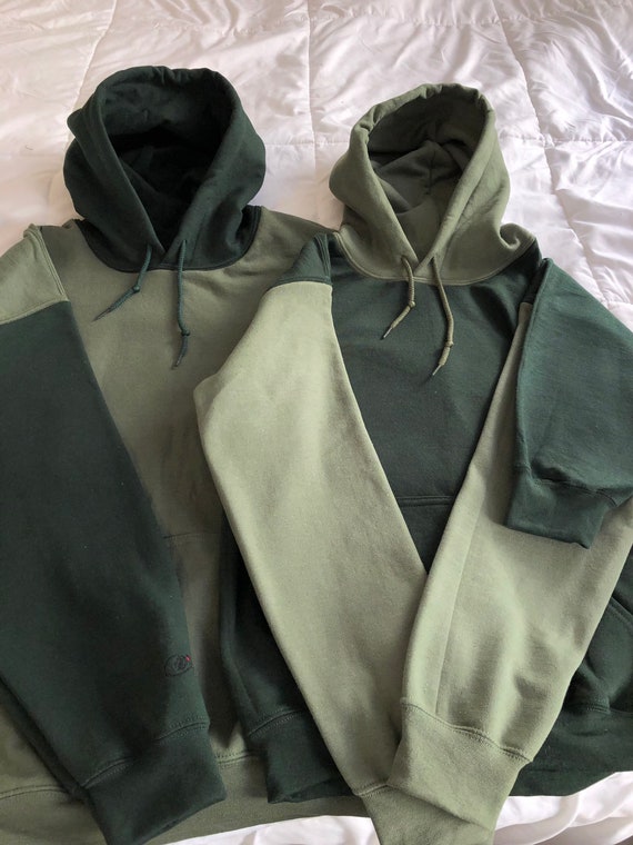 Matching Colorblock Hoodies: Custom Two-Tone Pullover Set