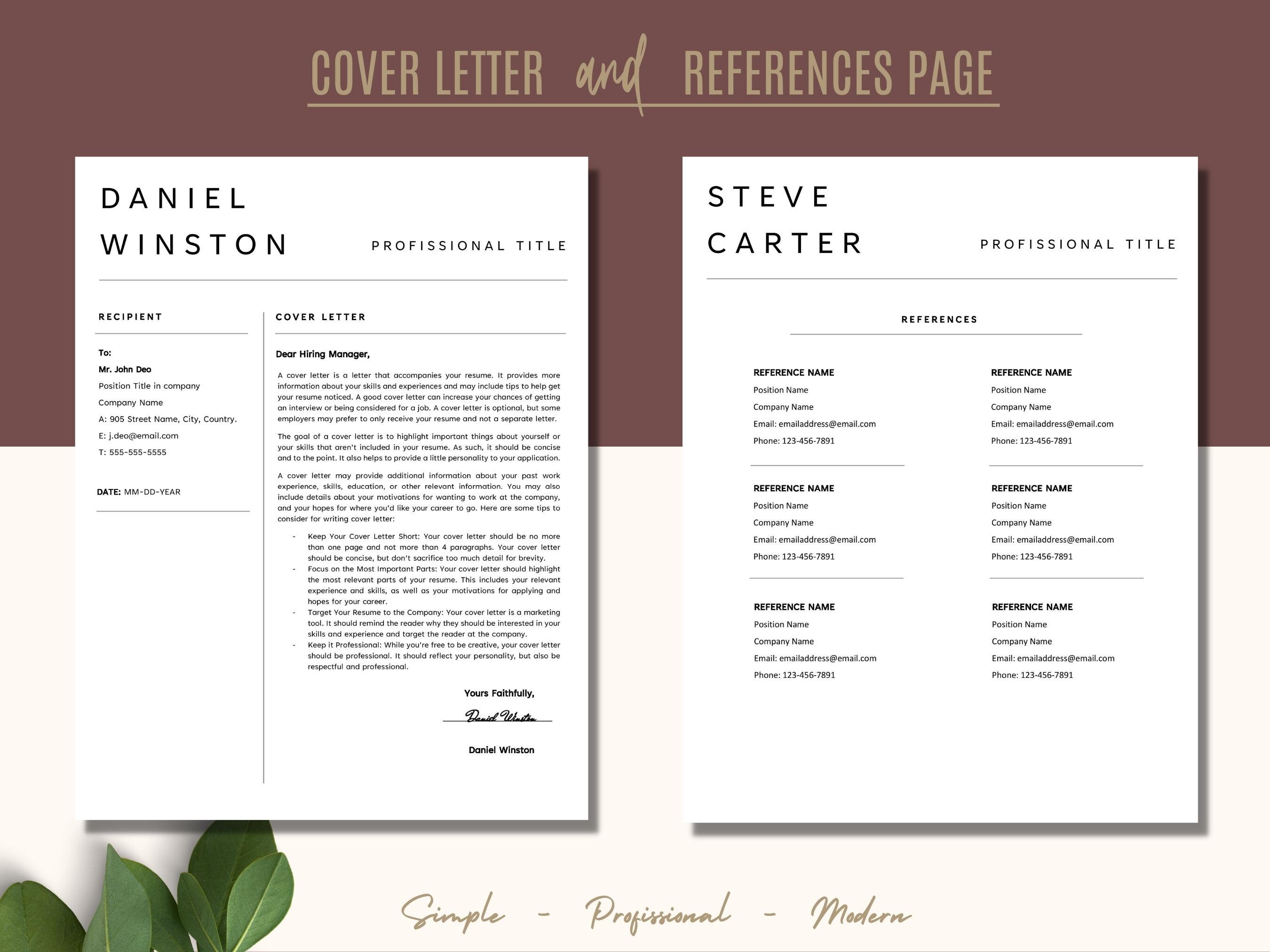 Hybrid Resume Template Resume Template Word HR Resume Template CFO