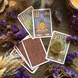 Akashic Eye Lenormand Rana System 61 kart Mistycyzm 101 Uniwersalne narzędzie do wróżenia Biała ramka Cardistry Olejowanie Poduszka powietrzna Duchowy dar